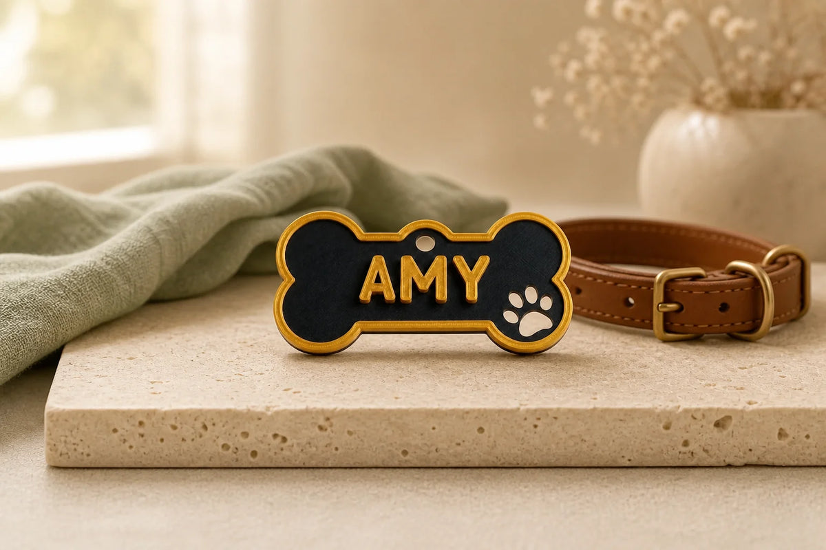 Personalisierte Hundemarke Classic mit Namen Amy